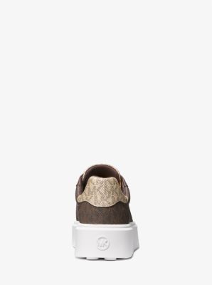 Romey Metallic Two-Tone Signature Logo Platform Sneaker