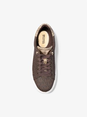 Romey Metallic Two-Tone Signature Logo Platform Sneaker