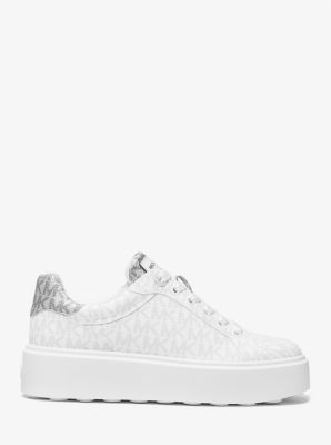 Romey Metallic Two-Tone Signature Logo Platform Sneaker