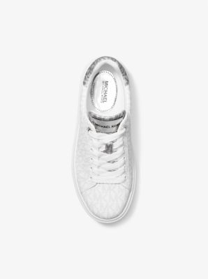 Romey Metallic Two-Tone Signature Logo Platform Sneaker