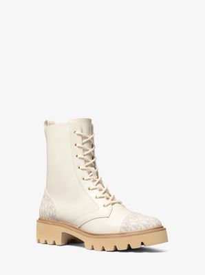 Michael kors white boots on sale