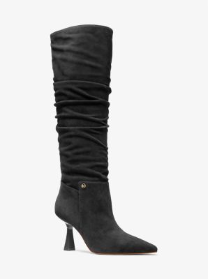 Michael Kors Amali Suede Boot In Black