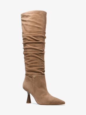 Michael Kors Amali Suede Boot In Brown
