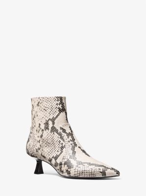 Michael Kors Amali Snake Embossed Boot In Brown