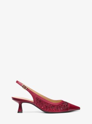 Zapato de tacón Amali con adornos y talón abierto in CEREZA | Michael Kors