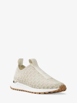 Espadrille à enfiler Bodie en tricot métallisé à logo in CRÈME | Michael Kors