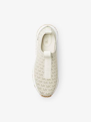 Espadrille à enfiler Bodie en tricot métallisé à logo in CRÈME | Michael Kors