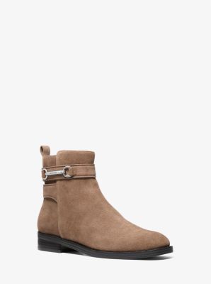 Michael Kors Carson Suede Ankle Boot In Brown