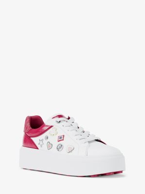 Michael Kors Romey Embellished Platform Sneaker In Red