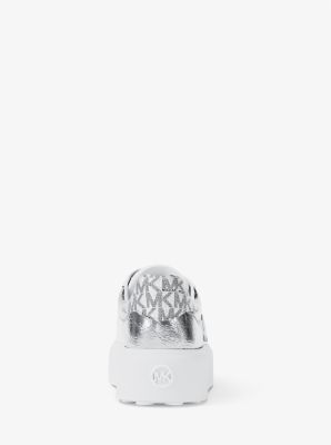 Romey Embellished Mixed-Media Platform Sneaker