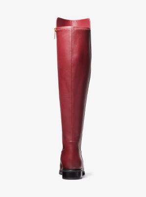 Red leather hot sale riding boots