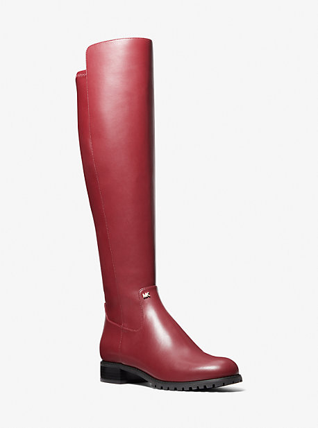 Michael Kors Britt Riding Boot In Red