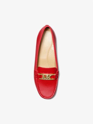 LOUIS VUITTON DRIVER MOCCASIN SHOES 38 RED PATENT LEATHER LOAFERS