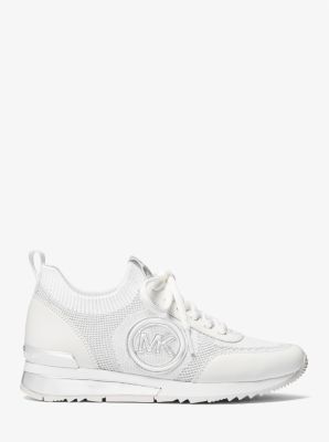 Zapatilla Jenkins de tejido el&aacute;stico metalizado in PLATEADO | Michael Kors