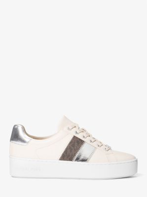 Poppy Metallic and Signature Logo Stripe Sneaker | Michael Kors