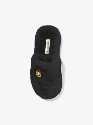 Michael kors fur discount slippers