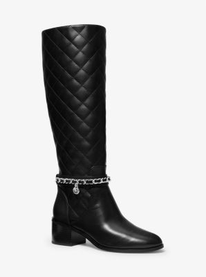 Total 50+ imagen michael kors black quilted boots