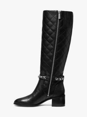 Quilted leather boots sale