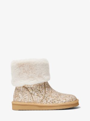 Julia Glitter Embellished TK Boot in OR BLANC | Michael Kors