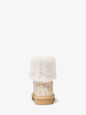 Julia Glitter Embellished TK Boot in WHITE GOLD | Michael Kors