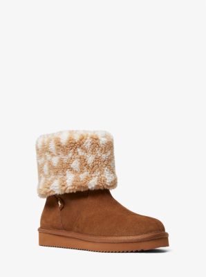 Julia Logo Sherpa And Suede Boot | Michael Kors