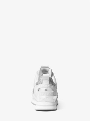 Michael Kors Women's Wilma Mixed-Media Sneaker - White - Low-top Sneakers - 8