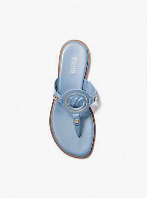 Aubrey Cutout Leather T-Strap Sandal