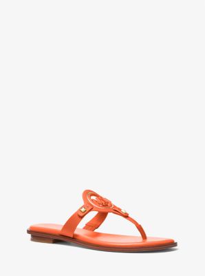 Aubrey Cutout Leather T-Strap Sandal | Michael Kors [US]
