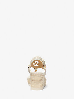 Aubrey Cutout Signature Logo Wedge Sandal