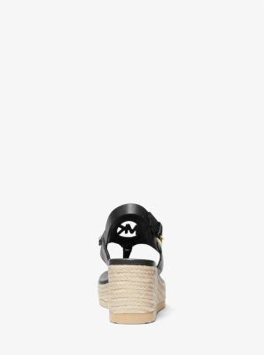 Aubrey Cutout Leather Wedge Sandal