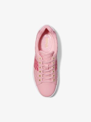 Poppy Logo Embossed Stripe Sneaker | Michael Kors