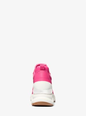 Katrina Sequined Mixed-Media Trainer | Michael Kors [US]