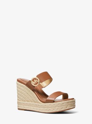 Lucinda Wedge Sandal in LUGGAGE | Michael Kors