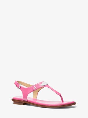 Logo Plate T-Strap Sandal