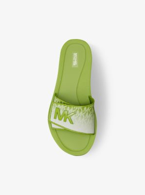 Palmer Ombr&eacute; Signature Logo Slide Sandal in JUNGLE | Michael Kors