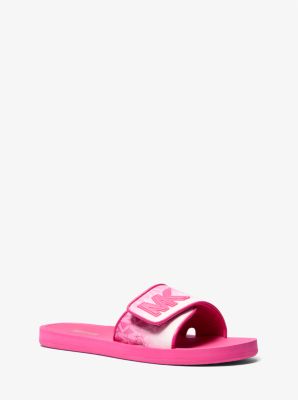 Palmer Ombré Signature Logo Slide Sandal in DRAGONFRUIT | Michael Kors