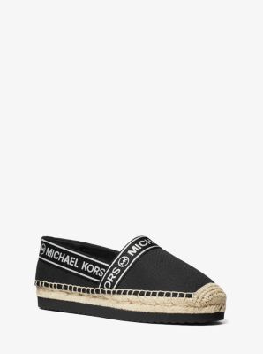 Mathilde Logo Tape Linen Blend Espadrille Michael Kors Canada