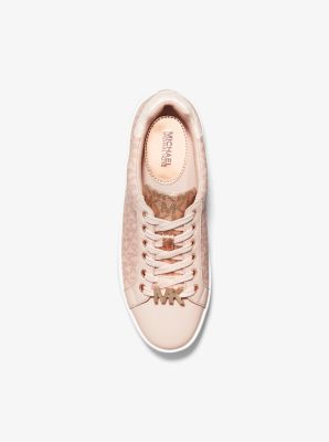 MICHAEL KORS POPPY COLOR BALLET PINK BLOCK MK LOGO SNEAKER, SIZE 6.5 NEW IN  BOX