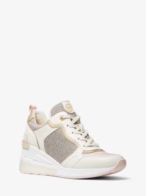 Michael Kors, Shoes, Michael Kors Crista Trainer Two Tone Canvas Wmns