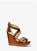 Carmen Logo and Faux Leather Wedge Sandal image number 0