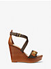 Carmen Logo and Faux Leather Wedge Sandal image number 1