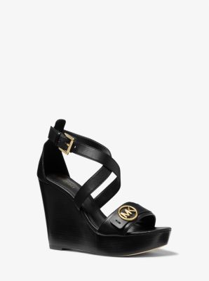 Actualizar 84+ imagen michael kors wedge sandals black