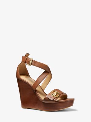 Carmen Faux Leather Wedge Sandal | Michael Kors