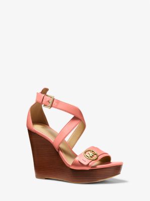 Carmen Faux Leather Wedge Sandal | Michael Kors