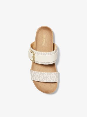 Mylah Logo and Leather Sandal Michael Kors