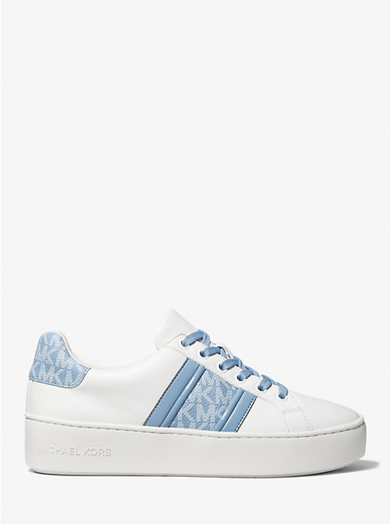 Poppy Leather and Logo Stripe Sneaker image number 1