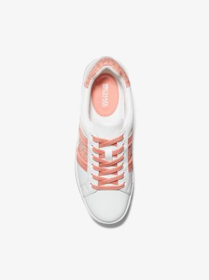 Poppy Leather and Logo Stripe Sneaker