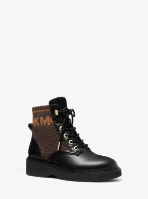 Trudy Stretch-Knit and Leather Boot | Michael Kors