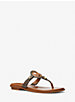 Aubrey Logo and Leather T-Strap Sandal image number 0