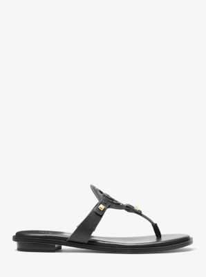 Aubrey Cutout Leather T-Strap Sandal | Michael Kors Canada